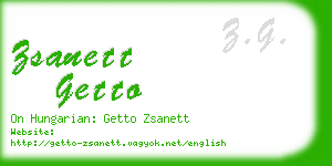 zsanett getto business card